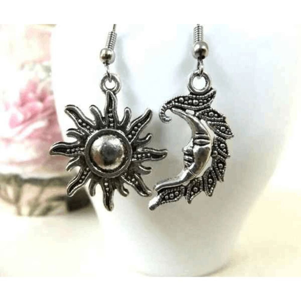 Sun and Moon Celestial Mismatched Earrings